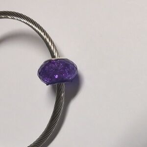 Purple Sparkly Charm for Pandora Style‎ Bracelet
